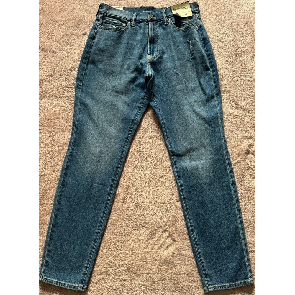 Abercrombie & Fitch Men's The Athletic Slim Medium Wash Blue Denim Size 30